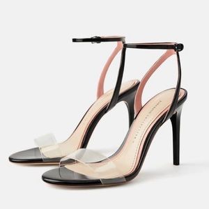 Zara Clear Strappy Sandals